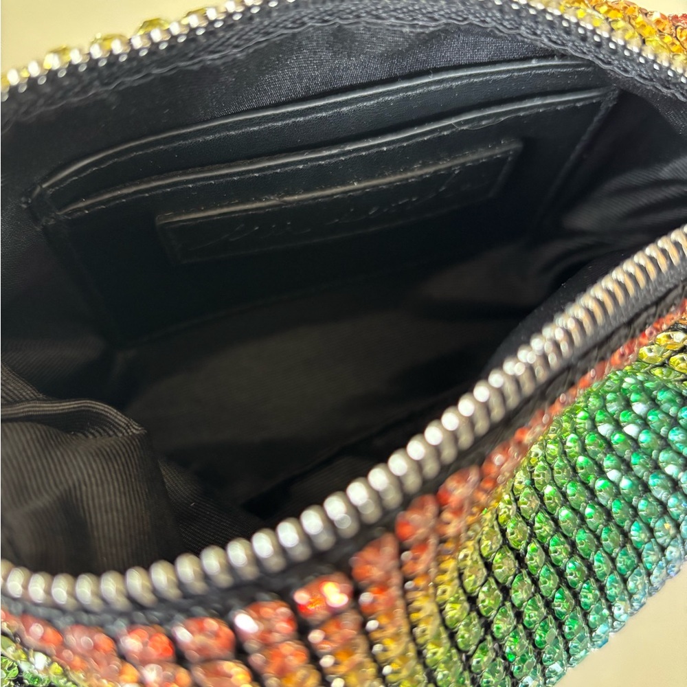 ✨NWT✨ FREE PEOPLE rainbow rhinestone mini shoulder bag - Picture 7 of 10